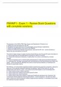  PMHNP I - Exam 1 - Review Book Questions with complete solutions.