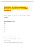 WGU C957 Unit 2 Review Module 3  Questions and answers, Graded A+.  VERIFIED. 