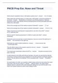 PNCB Prep Ear&comma; Nose and Throat Questions with Accurate Answers 2023