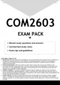 COM2603 EXAM PACK 2023 - DISTINCTION GUARANTEED