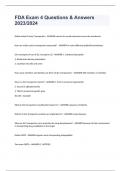 FDA Exam 4 Questions & Answers 2023&sol;2024