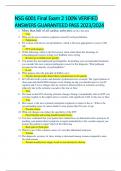 NSG 6001 Final Exam 2 100&percnt; VERIFIED  ANSWERS GUARANTEED PASS 2023&sol;2024 