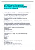 AIPMM Product Management  Certification With 100&percnt; Complete  Solutions&period; 2023&sol;2024