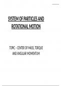 System and rotational motion 