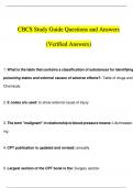 CBCS Study Guide Questions and Answers (2023 / 2024) (Verified Answers)