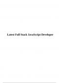 Latest Full Stack JavaScript Developer.