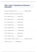 FDA - Exam 1 Questions & Answers 2023&sol;2024