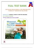 TEST BANK FOR MATERNAL AND CHILD HEALTH NURSING 8TH EDITION BY PILLITTERI with 100% CORRECT FEDBACK