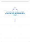 ATI PHARMACOLOGY EXAM LATEST (COMPLETE QUESTIONS AND ANSWERS 100% A)