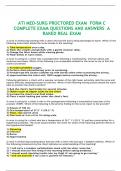 ATI MED-SURG PROCTORED EXAM  FORM C COMPLETE EXAM QUESTIONS AND ANSWERS  A RAKED REAL EXAM 