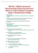 NR 566 &sol; NR566 Advanced Pharmacology Final Exam Review &vert; Rated A &vert; Latest Update&vert; Complete Guide &vert; Chamberlain College