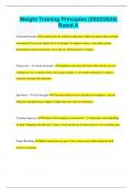 Weight Training Principles &lpar;2023&sol;2024&rpar; Rated A