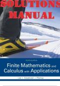 SOLUTIONS MANUAL for Finite Mathematics and Calculus with Applications 10th Edition by Margaret Lial, Raymond Greenwell and Nathan Ritchey. ISBN 9780133863482 (Complete 18 Chapters)