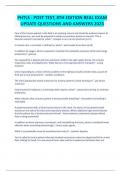 PHTLS - POST TEST&comma; 8TH EDITION REAL EXAM UPDATE QUESTIONS AND ANSWERS 2023