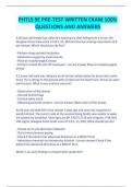 PHTLS 9E PRE-TEST WRITTEN EXAM 100&percnt; QUESTIONS AND ANSWERS