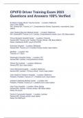 CPVFD Driver Training Exam 2023 Questions and Answers 100&percnt; Verified