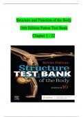 Structure and Function of the Body 16th Edition Patton Test Bank