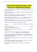 Tow Truck Operator Cert&period; Study Guide Q&A Verified Rationale&period;
