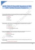 NURS 7950 ATI Renal MC Questions & With 100% Verified Answers Graded A+.