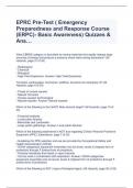 EPRC Pre-Test &lpar; Emergency Preparedness and Response Course &lpar;ERPC&rpar;- Basic Awareness&rpar; Quizzes & Ans&hellip;