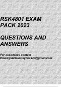 RSK4801 Exam pack 2023
