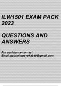 Introduction to Law(ILW1501 Exam pack 2023)