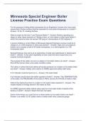 Minnesota Special Engineer Boiler License Practice Exam Questions