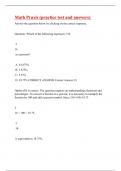 Math Praxis (practice test and answers) 