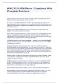 WMU BUS 4500 Exam 1 Questions With Complete Solutions&period;