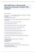 BUS 4500 Exam 2 Study Guide Questions & Answers Verified 100&percnt; Correct&excl;&excl;