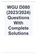  WGU D080 &lpar;2023-2024&rpar; Questions With Complete Solutions