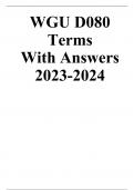 WGU D080 Terms With Answers 2023&sol;2024