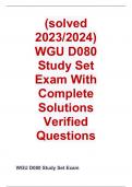 &lpar;solved 2023&sol;2024&rpar; WGU D080 Study Set Exam With Complete Solutions Verified Questions