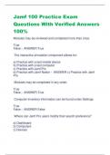 Jamf 100 Practice Exam Questions With Verified Answers  100%