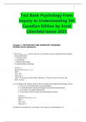  Test Bank Psychology From Inquiry to Understanding 5th Canadian Edition by Scott Lilienfeld-latest-2023