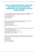 2019 ATI PHARM RETAKE REAL EXAM WITH NGN EXPERT SOLUTIONS PROVIDED GUARANTEED PASS A GRADED 2023&sol;2024 LATEST UPDATED
