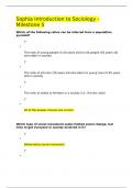 SOPHIA  SOCIOLOGY MILESTONE 5  SUBJECTS  COVERED &sol; EXAMS CORRECTLY ANSWERED  &sol; LATEST UPDATE VERSION &sol; GRADED A&plus;