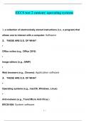 EECS test 2 content&colon; operating systems 2023 questions and answers complete