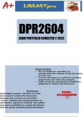 DPR2604 Exam Portfolio Semester 2 2023 - DUE 27 October 2023