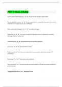 PCT FINAL EXAM&vert;55 Questions with 100&percnt; Correct Answers &vert; Verified &vert; Latest Update