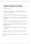 NHA PCT Exam Study Guide 138 Exam Study Questions And Answers&vert;100 &percnt; Correct