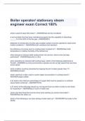 Boiler operator&sol; stationary steam engineer exam Correct 100&percnt;