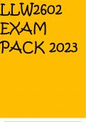 LLW2602 EXAM PACK 2023