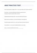 ABAT PRACTICE TEST with 1200&percnt; correct answers 2023