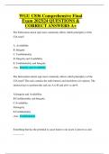 WGU C836 Comprehensive Final Exam 2023&vert;24 QUESTIONS & CORRECT ANSWERS A&plus;