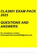 Commercial Law IIA(CLA2601 Exam pack 2023)