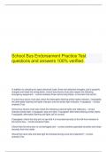   School Bus Endorsement Practice Test questions and answers 100&percnt; verified&period;
