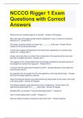 NCCCO Rigger 1 Exam Questions with Correct Answers 