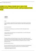NURS 211L FINAL EXAM  TOP PREDICTION LATEST EXAM &vert;100&percnt;GUARANTEED PASS