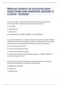 Maternal newborn ati proctored exam&sol;  QUESTIONS AND ANSWERS GRADED A  LATETS VERSION